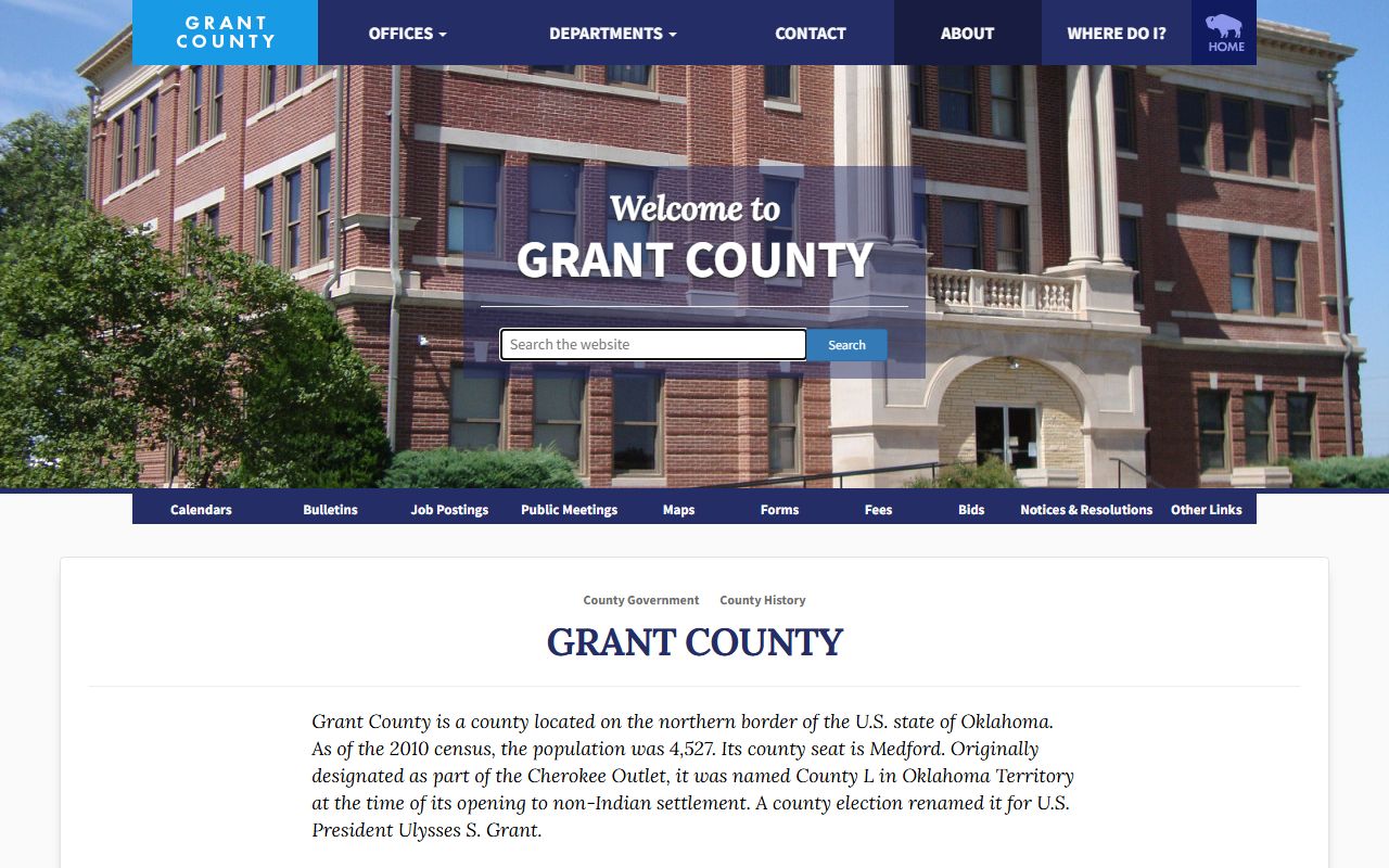 Grant County court records overview and county history