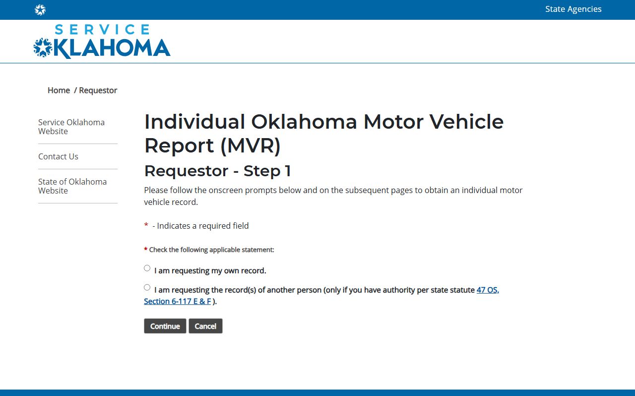 Grant County traffic court records and Service Oklahoma driver record portal